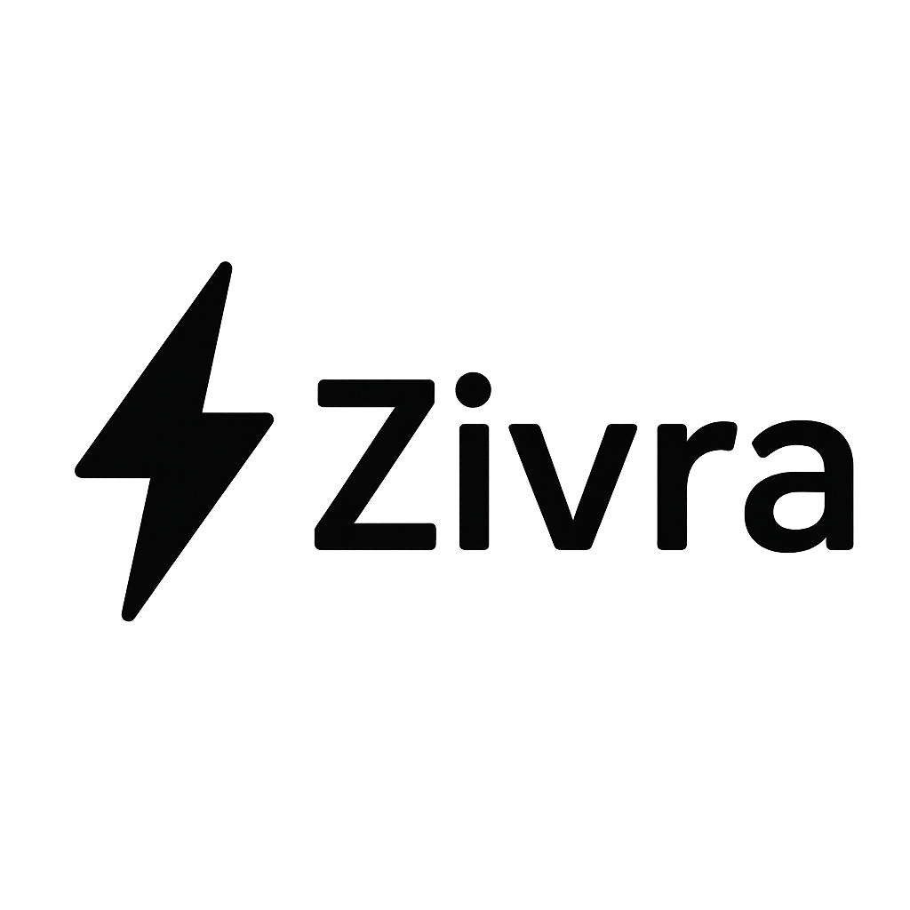 Zivra Main Logo Black Semi Cropped