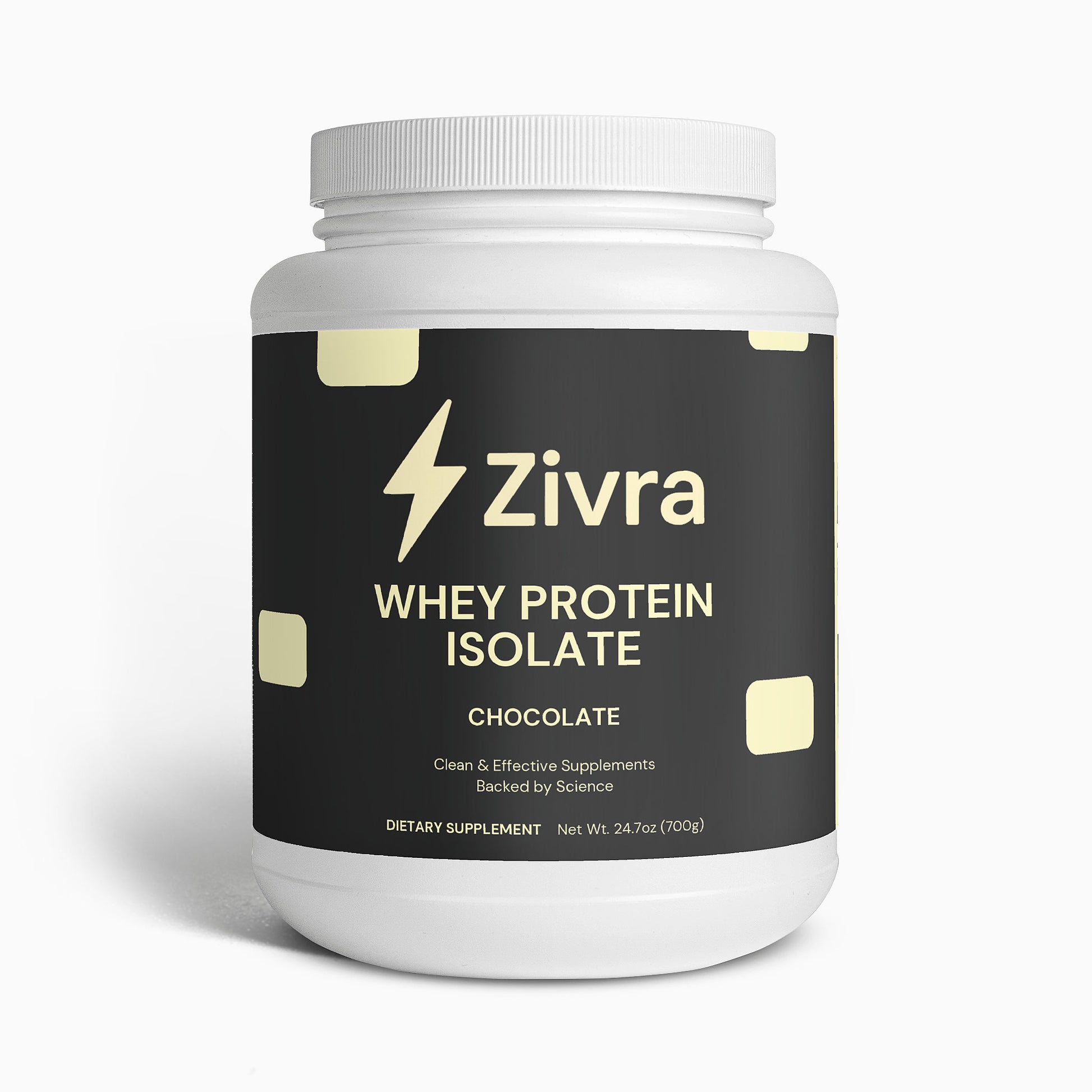 Zivra Chocolate Whey Isolate Protein Powder Main Render
