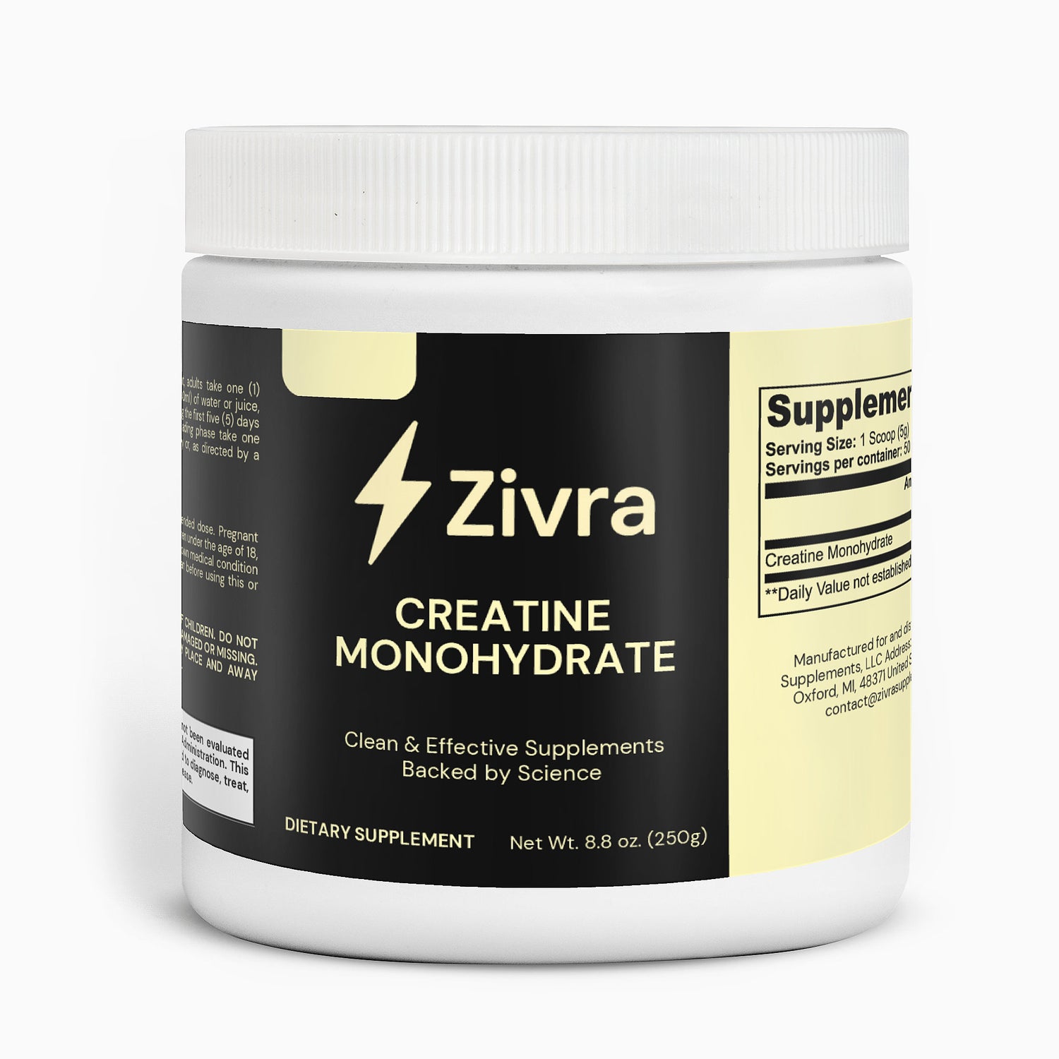 Zivra Creatine Monohydrate Main Render