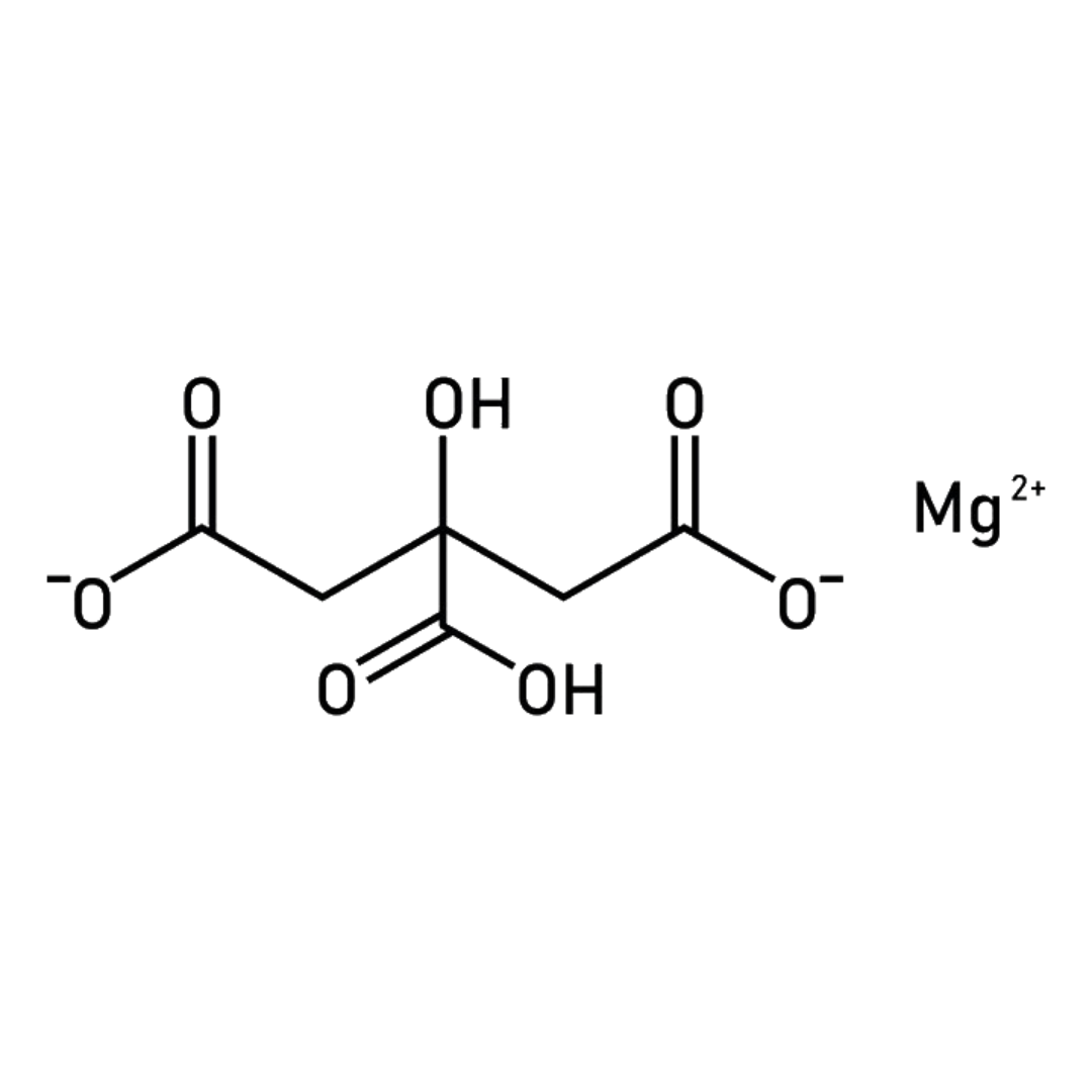 Chemical structure of a magnesium salt with a white background