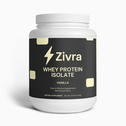 Zivra Vanilla Whey Isolate Protein Powder Main Render